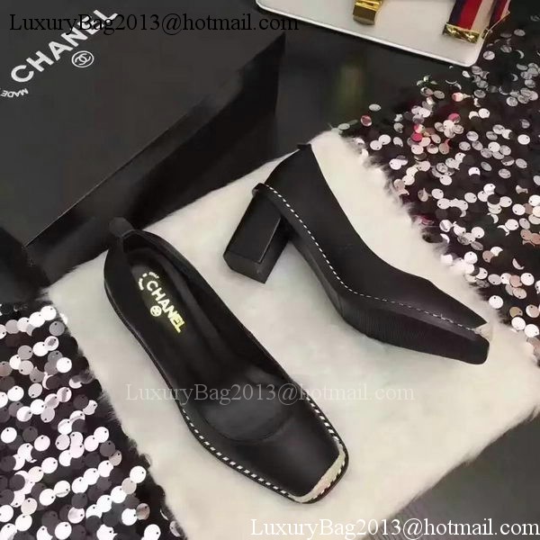 Chanel Sheepskin Leather Pump CH2074 Black