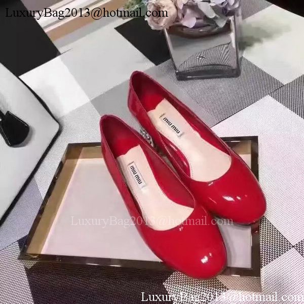 miu miu Leather 50mm Pump MM548 Red