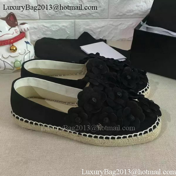 Chanel Casual Shoes Leather CH2084 Black