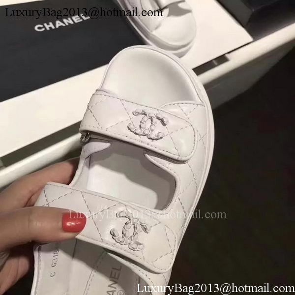 Chanel Sandal Leather CH2090 White