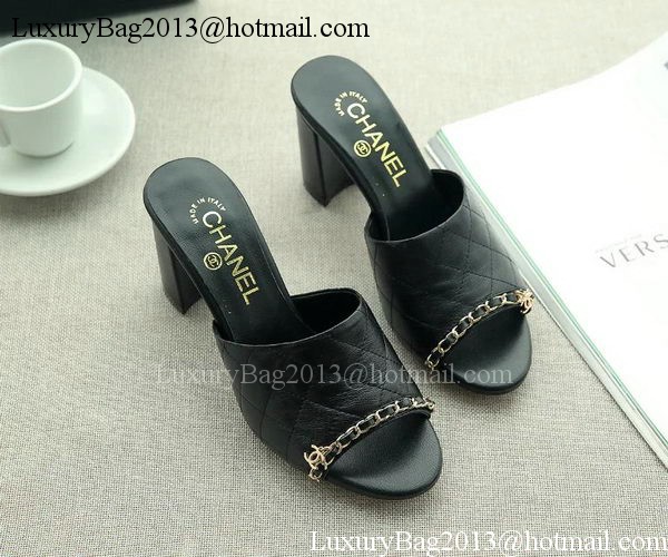 Chanel Sandal Leather CH2095 Black