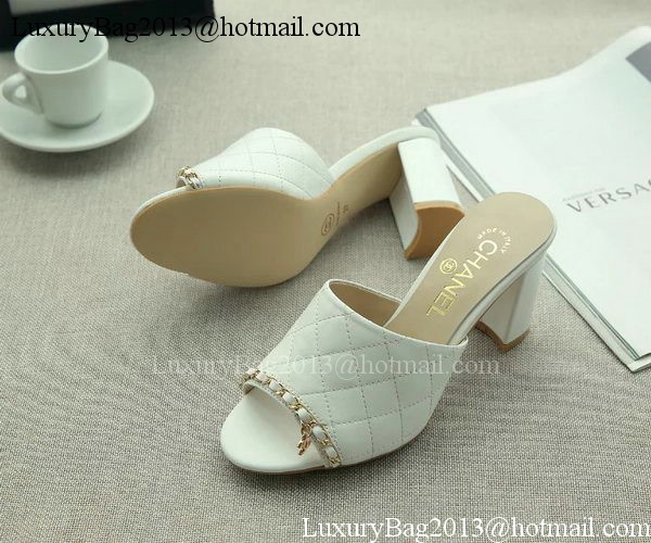 Chanel Sandal Leather CH2095 OffWhite