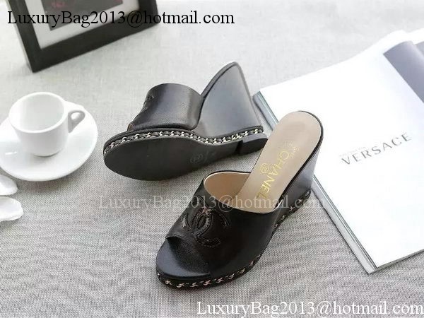 Chanel Sandal Leather CH2097 Black