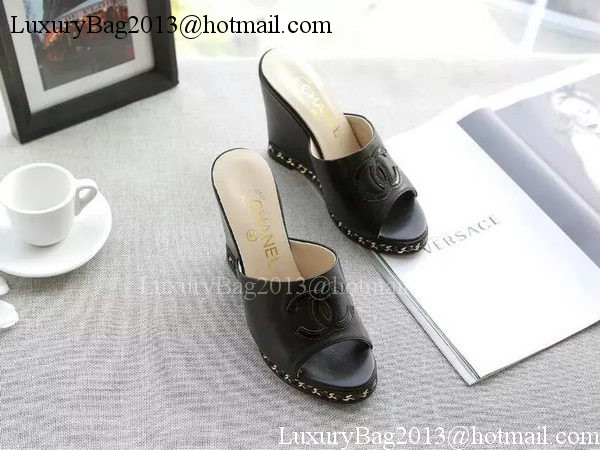 Chanel Sandal Leather CH2097 Black