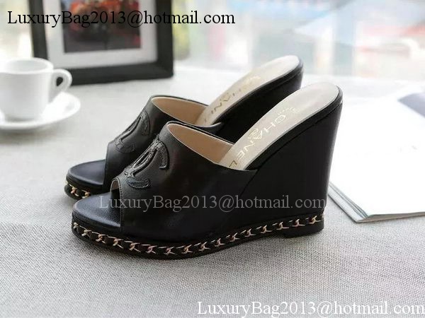 Chanel Sandal Leather CH2097 Black