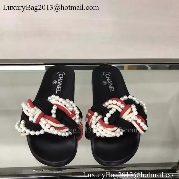 Chanel Slipper Leather CH2078 Red