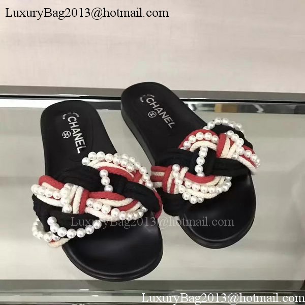 Chanel Slipper Leather CH2078 Red