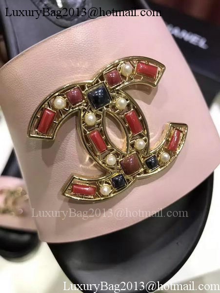 Chanel Slipper Leather CH2079 Pink