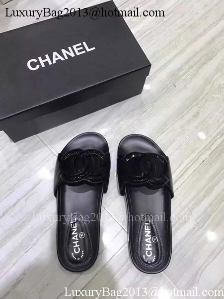 Chanel Slipper Leather CH2091 Black