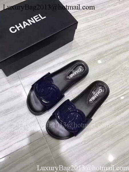 Chanel Slipper Leather CH2091 Royal