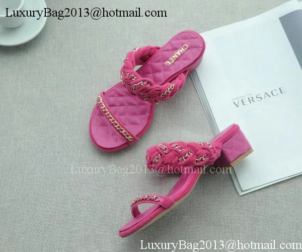 Chanel Slipper Leather CH2094 Rose