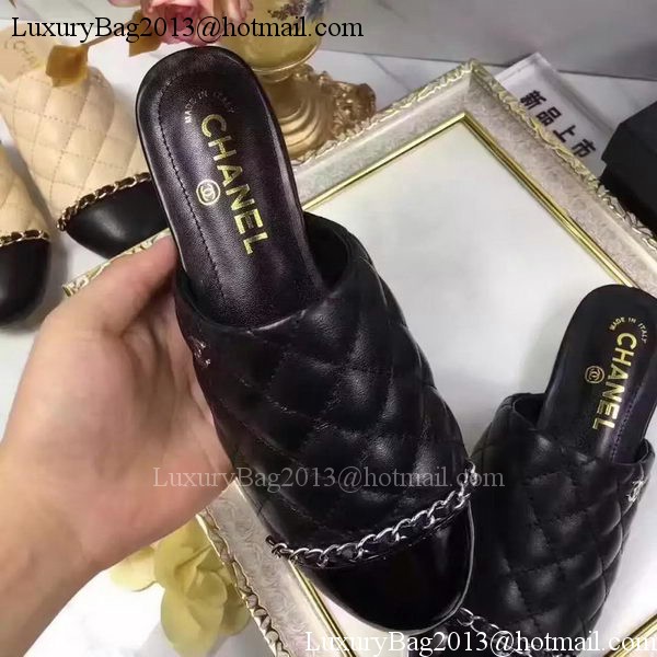 Chanel Sandal Leather CH2085 Black