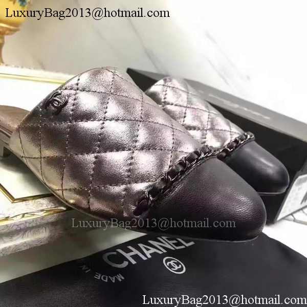 Chanel Sandal Leather CH2085 Silver