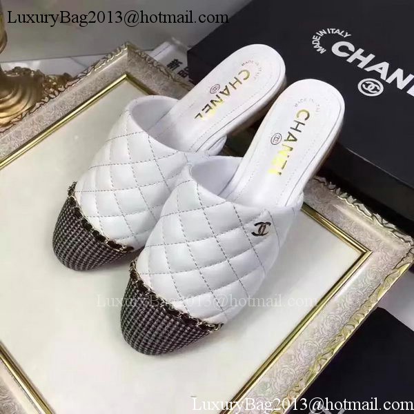 Chanel Sandal Leather CH2085 White