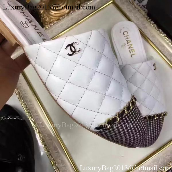 Chanel Sandal Leather CH2085 White