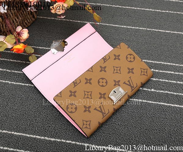 Louis Vuitton Monogram Reverse Canvas SARAH WALLET M64488 Pink