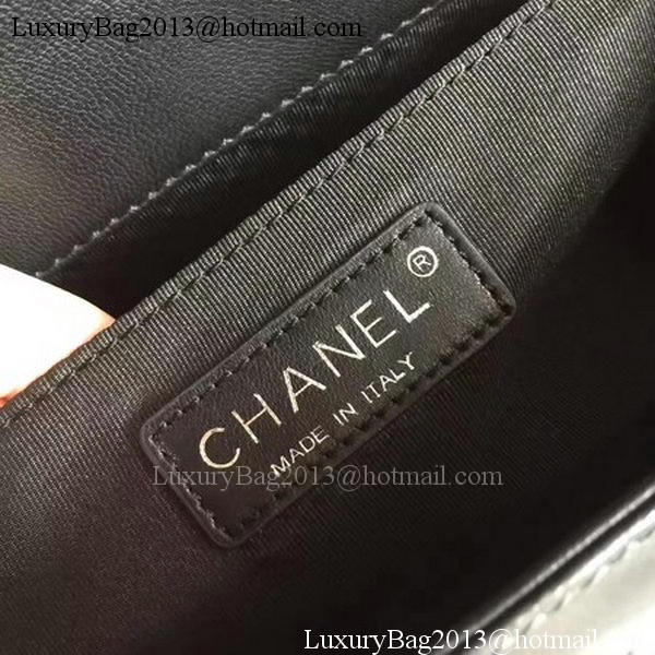 Boy Chanel Flap Shoulder Bag Original Bright Leather A90096 Black