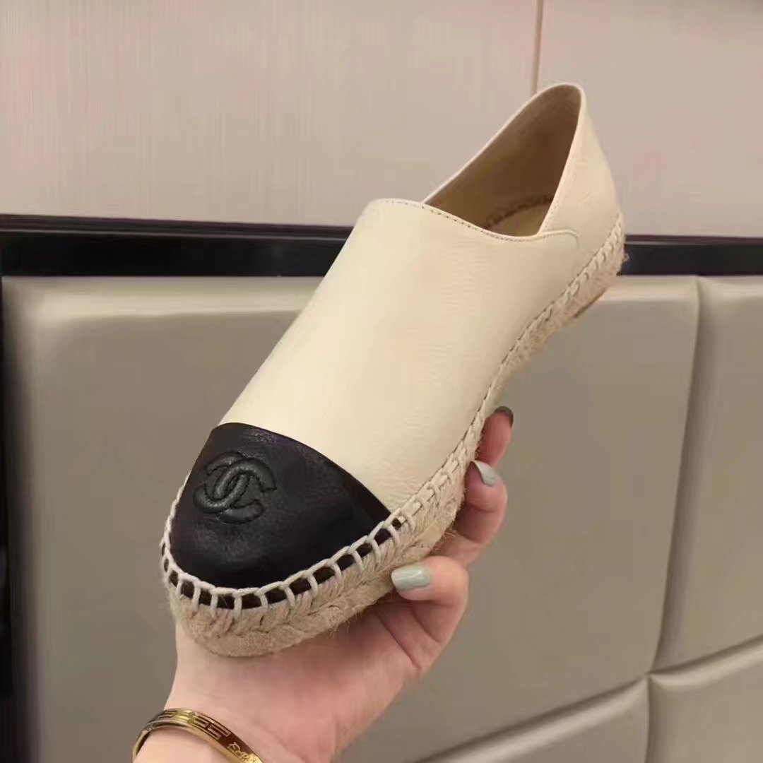 Chanel Casual Shoes Leather CH2145 OffWhite