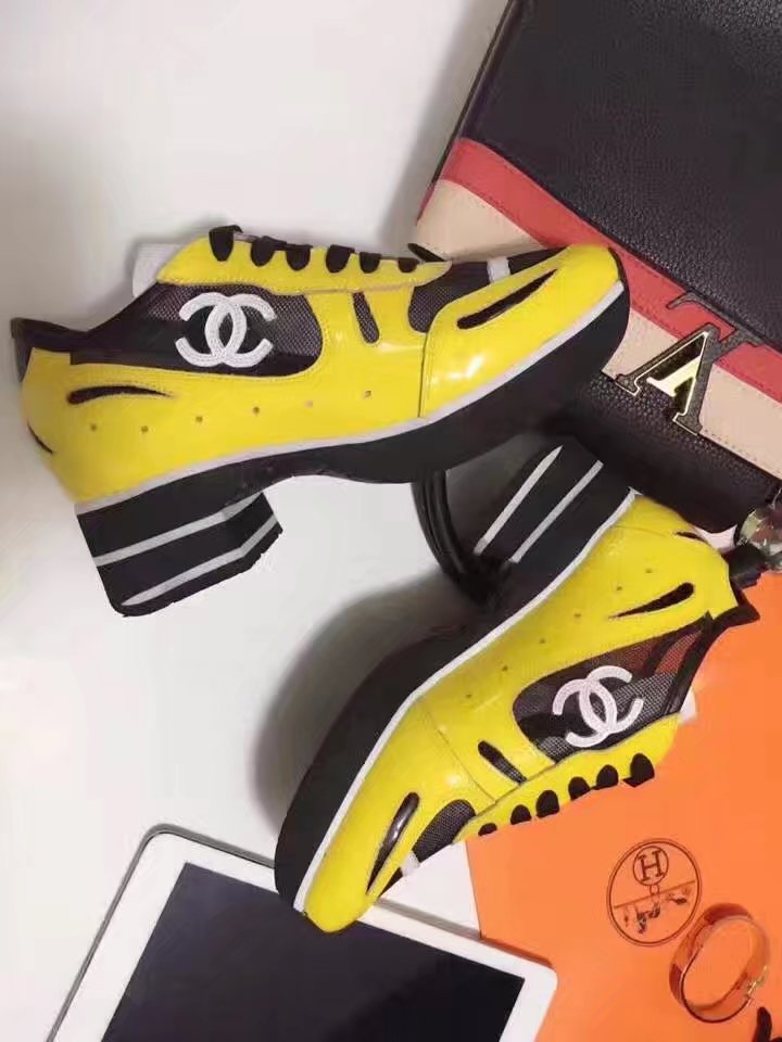 Chanel Casual Shoes Leather CH2148 Yellow