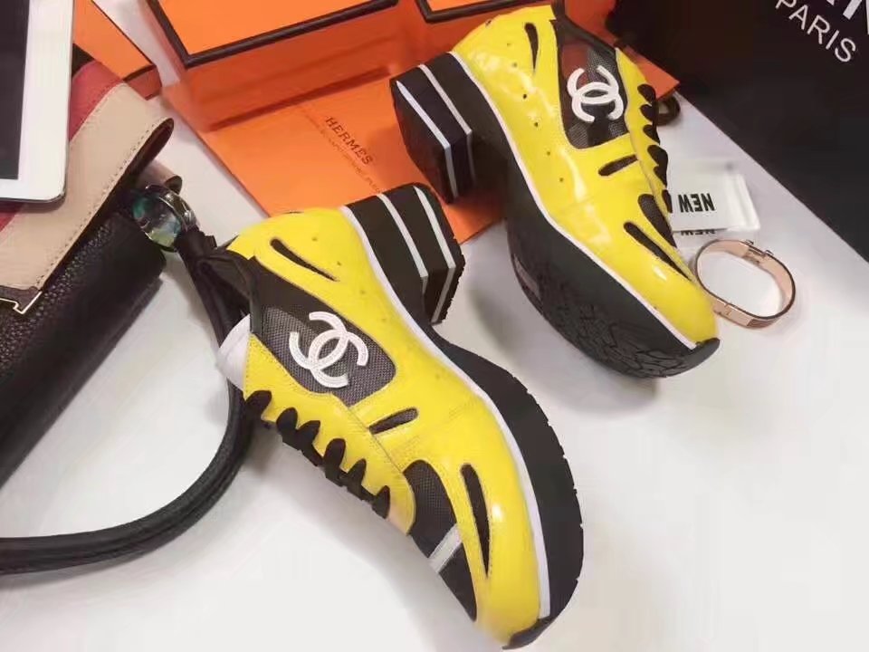 Chanel Casual Shoes Leather CH2148 Yellow