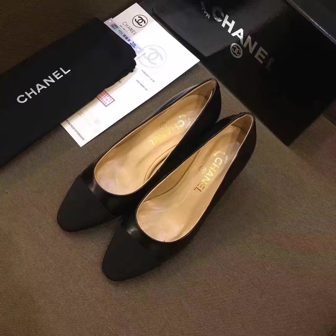 Chanel Pump Leather CH2146 Black