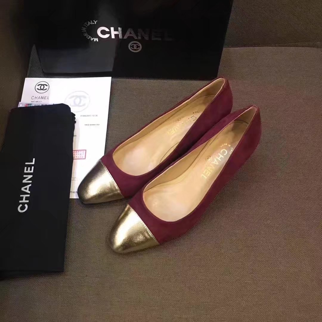 Chanel Pump Leather CH2146 Purple