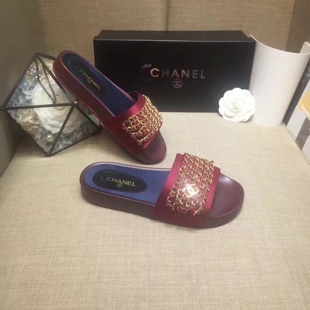 Chanel Slipper Leather CH2149 Red