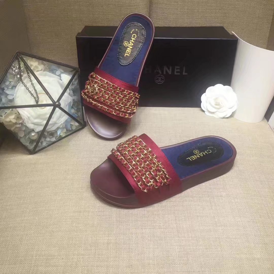 Chanel Slipper Leather CH2149 Red