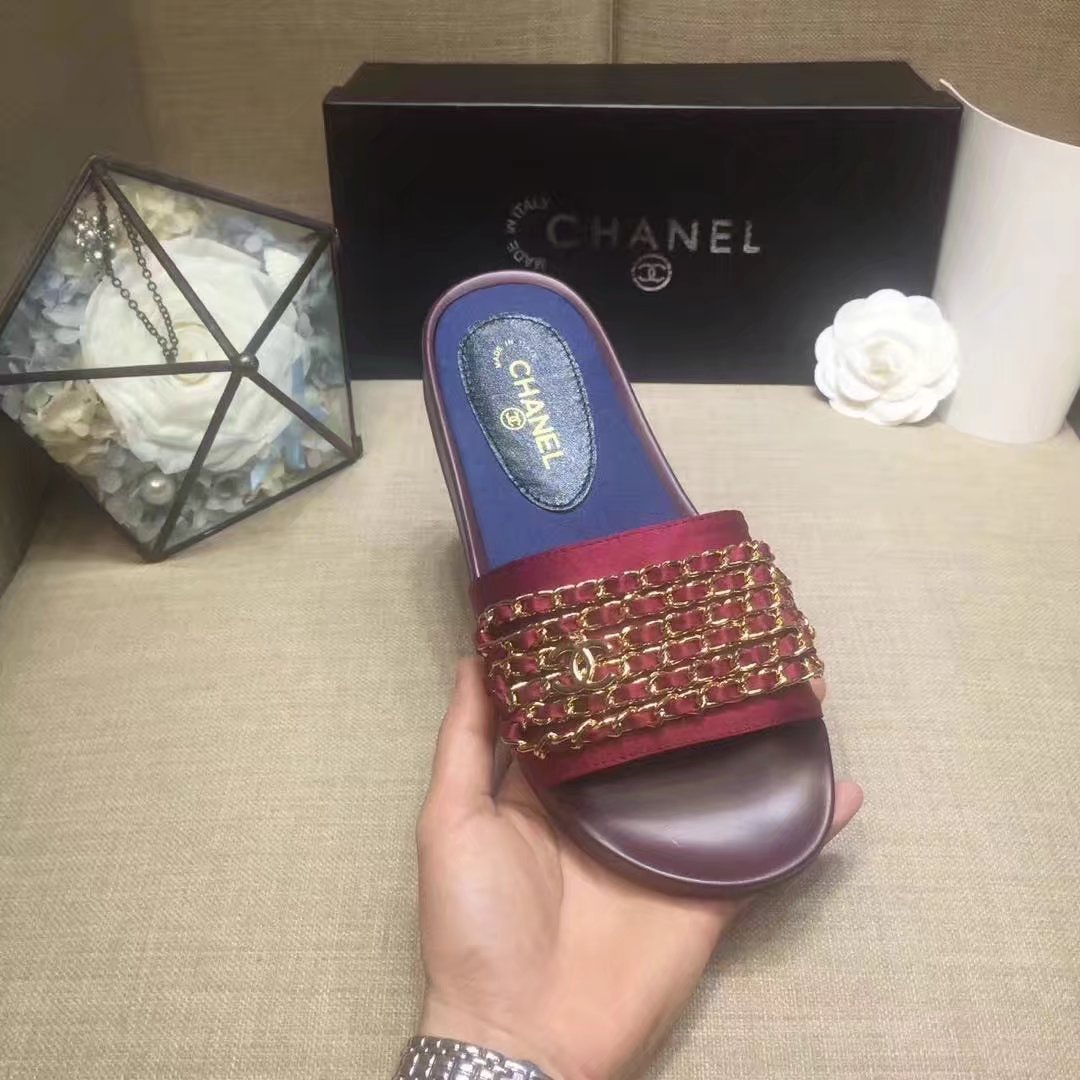 Chanel Slipper Leather CH2149 Red