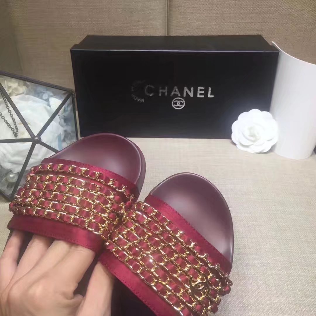 Chanel Slipper Leather CH2149 Red