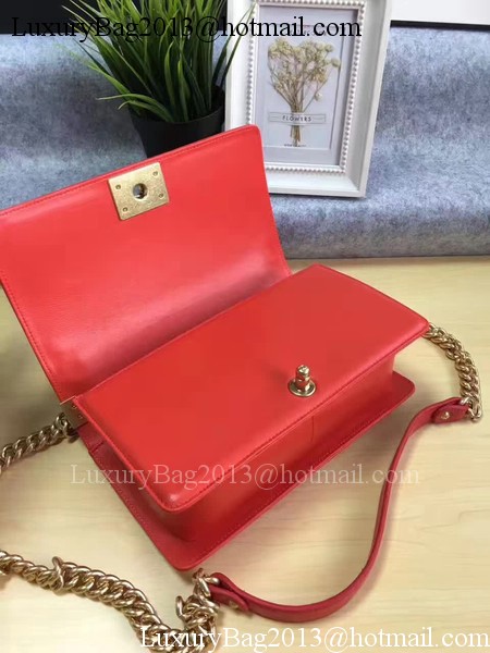 Boy Chanel Flap Bag Original Calfskin Leather A67086B Red