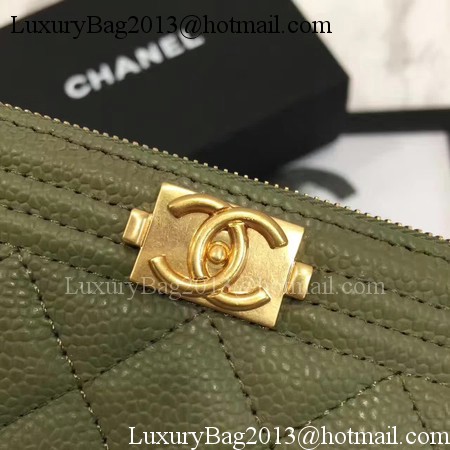 Boy Chanel Flap Bag Original Cannage Pattern CHA3369 Khaki