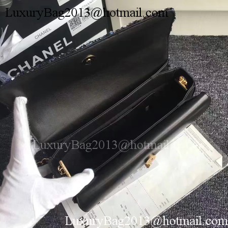 Chanel Classic Flap Bag Original Leather CHA3340 Black&Blue