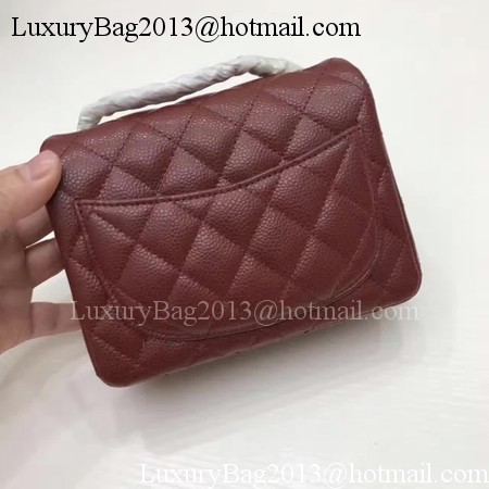 Chanel Classic MINI Flap Bag Original Cannage Pattern A1115 Wine