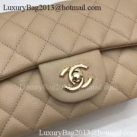 Chanel mini Classic Flap Bag Original Cannage Pattern A1116 Apricot