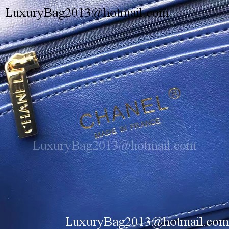 Chanel mini Classic Flap Bag Original Sheepskin Leather A1116 Blue