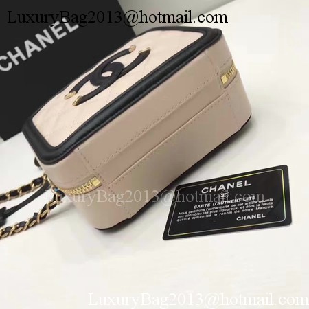 Chanel Cosmetic Bag Original Cannage Pattern A93341 Apricot&Black