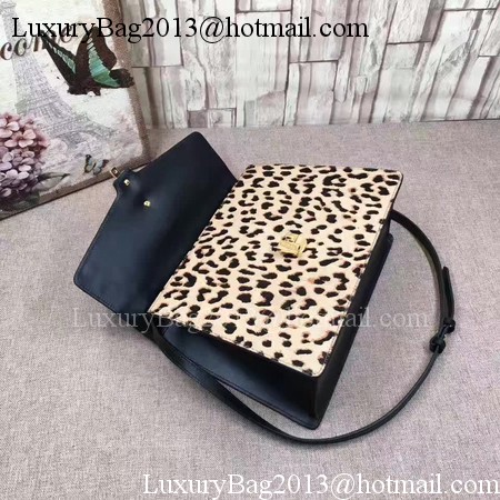 Gucci Sylvie Leather Top Handle Bag 431665 Leopard