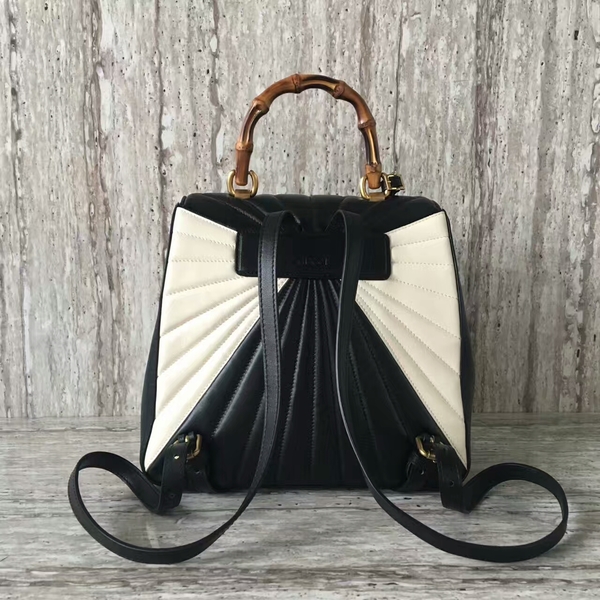 Gucci Queen Margaret Top Handle Bag 476664 Black&White