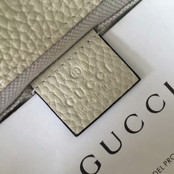 Gucci GG Marmont Leather Top Handle Bag 442622 White