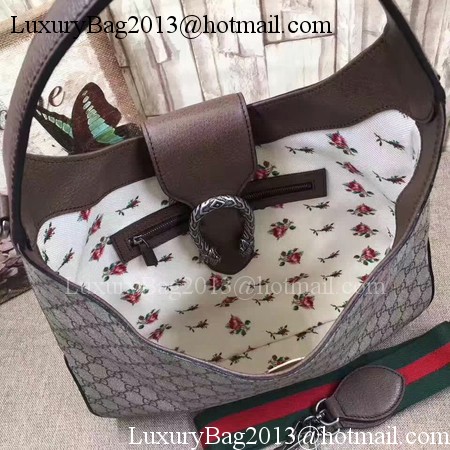 Gucci Dionysus Medium GG Supreme Hobo Bag 446687 Brwon