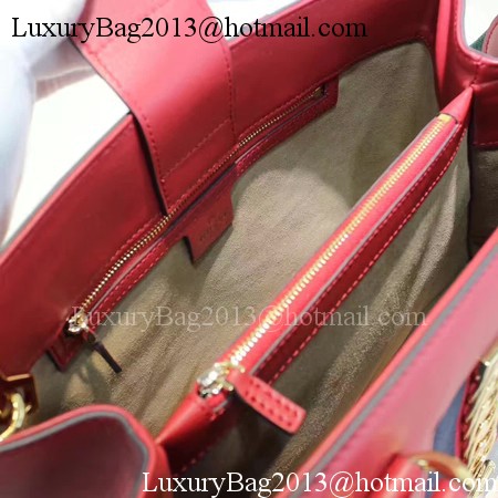 Gucci Sylvie Leather Top Handle Bag 453790 Red