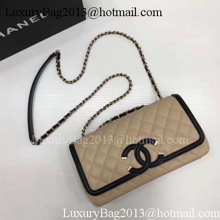 Chanel Flap Shoulder Bag Original Cannage Pattern A94430 Apricot