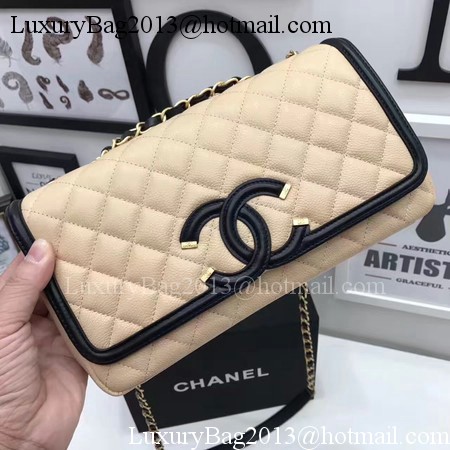 Chanel Flap Shoulder Bag Original Cannage Pattern A94430 Apricot