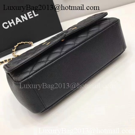 Chanel Flap Shoulder Bag Original Cannage Pattern A94430 Black