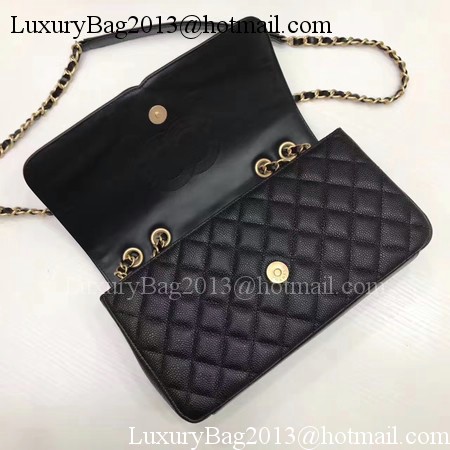 Chanel Flap Shoulder Bag Original Cannage Pattern A94430 Black