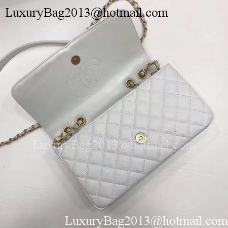 Chanel Flap Shoulder Bag Original Cannage Pattern A94430 White