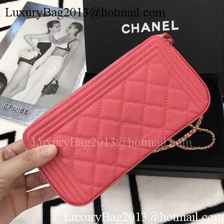 Chanel mini Shoulder Bag Cannage Pattern A94452 Pink