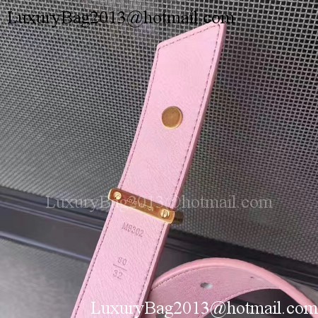 Louis Vuitton 30mm Pink Belt M9306 Gold