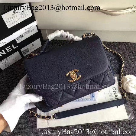 Chanel Classic Top Flap Bag Original Cannage Pattern A96587 Royal